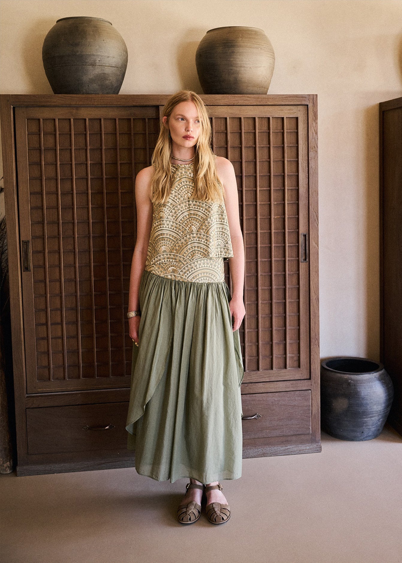 Greek archaic Kori skirt New triangle