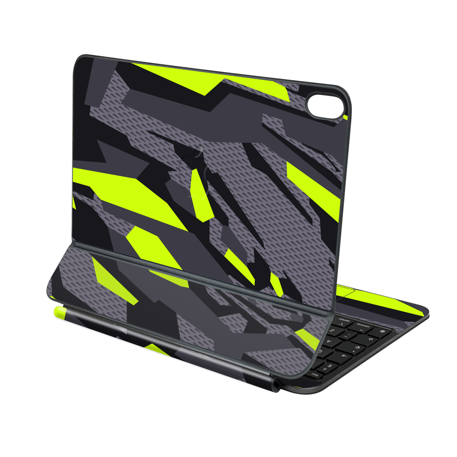 Magic Keyboard for iPad Air 11" (M2/M3/M4) Print Printed Custom SIGNATURE Abstract Green Camouflage Skin Wrap Sticker Decal Cover Protector by QSKINZ | qskinz.com