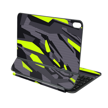 Magic Keyboard for iPad Air 11" (M2/M3/M4) Print Printed Custom SIGNATURE Abstract Green Camouflage Skin Wrap Sticker Decal Cover Protector by QSKINZ | qskinz.com