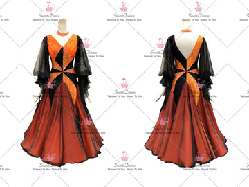 Orange Competition Dance Costume Teen Dance Dresses BD-SG3973