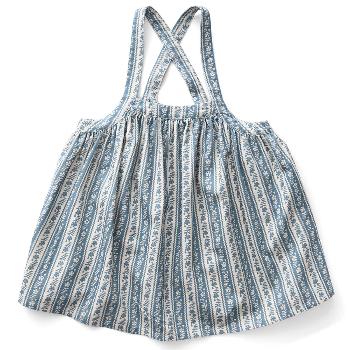 Eloise Pinafore in Lattice Print Azul by Soor Ploom - Last One In Stock - 8 Years