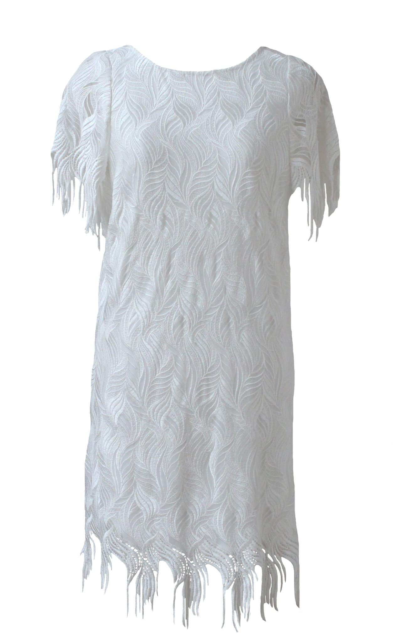Style: PENELOPE Deco Embroidery Fringe Dress - Peony Rice