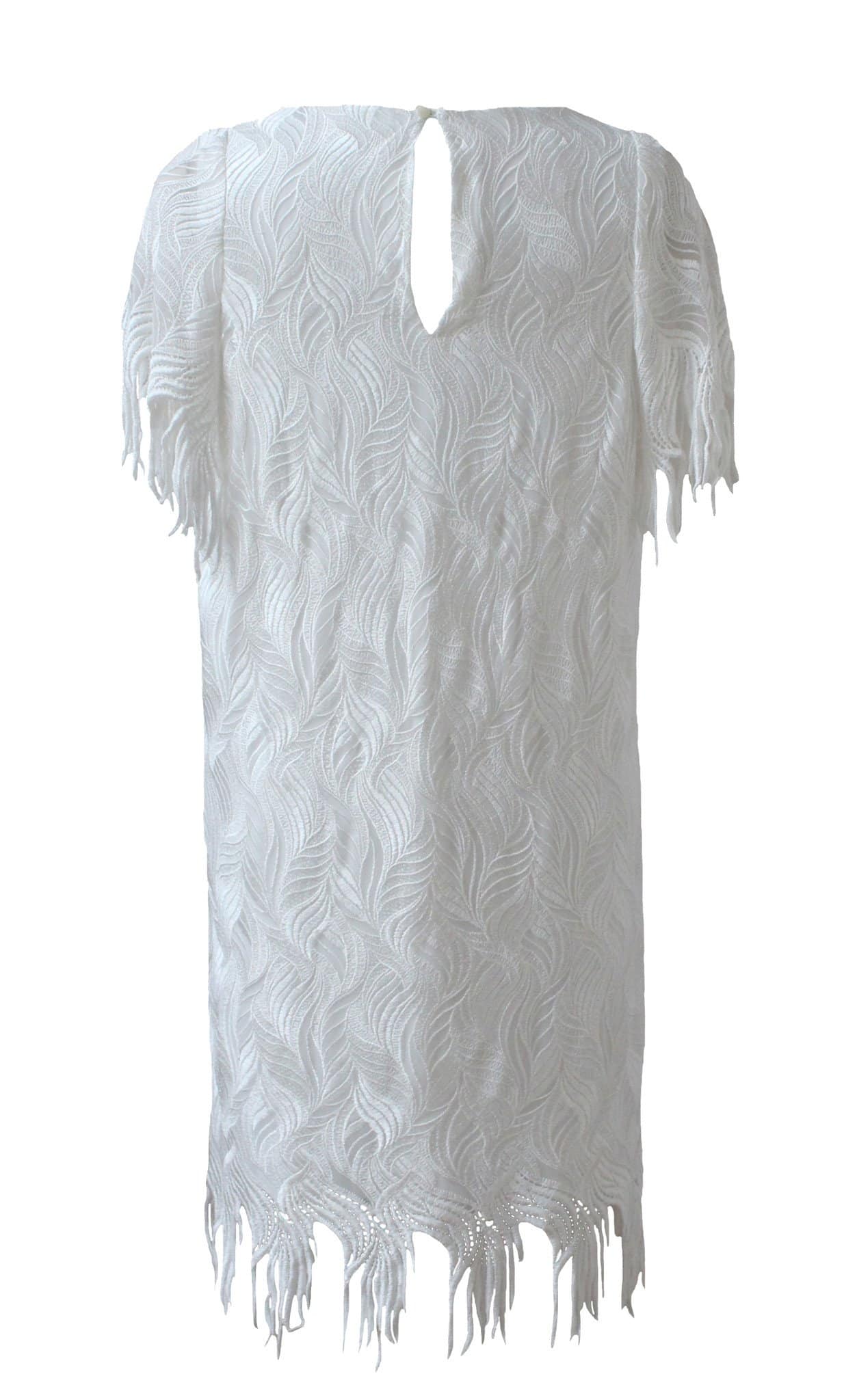 Style: PENELOPE Deco Embroidery Fringe Dress - Peony Rice