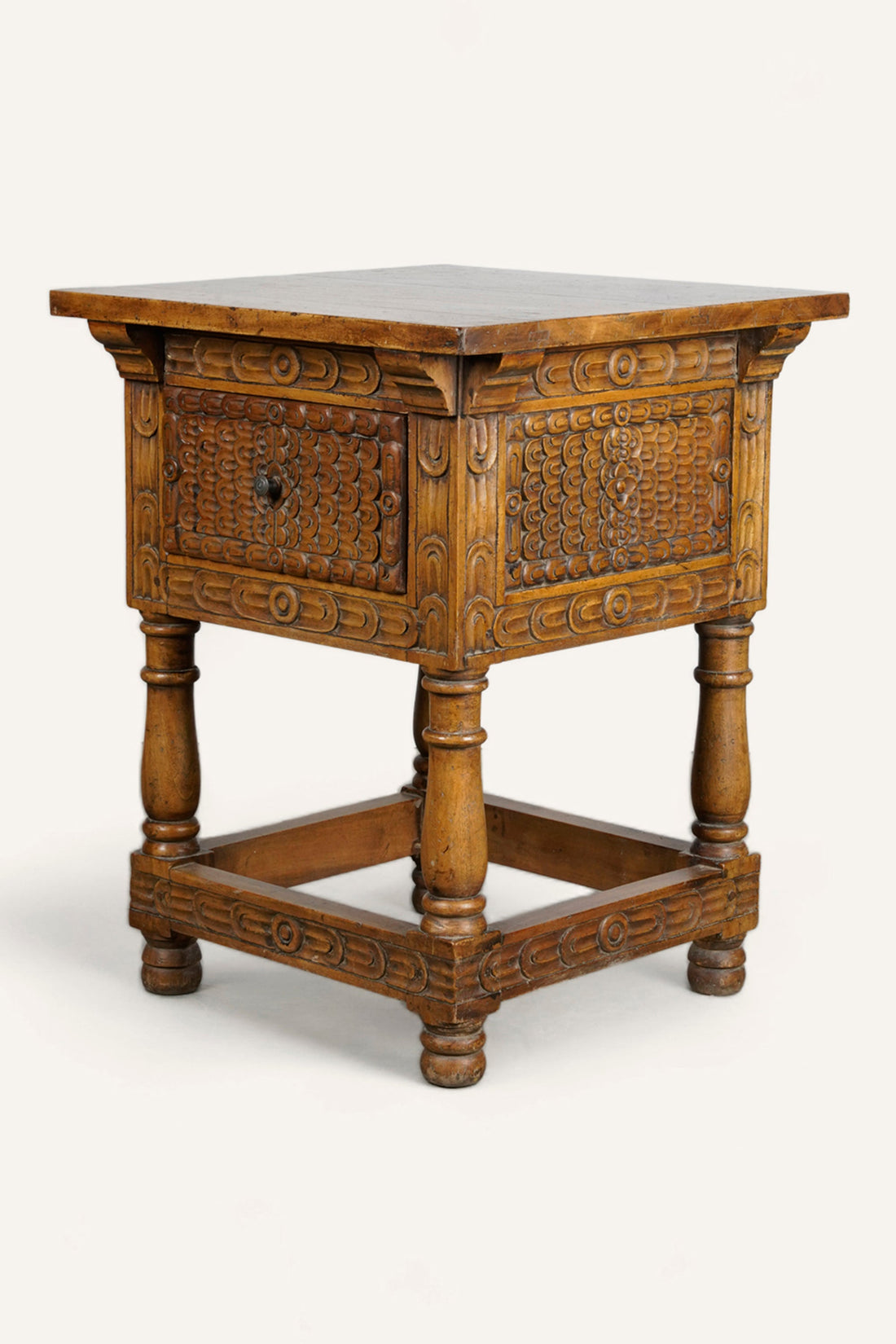 Rustic Square Accent Side Table
