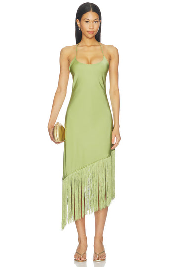 Natalina Fringe Midi Dress