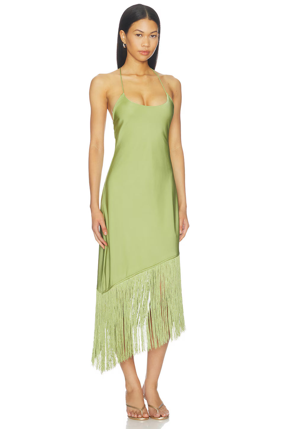 Natalina Fringe Midi Dress