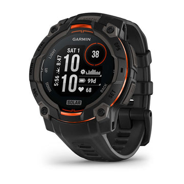 Instinct® 3 – 45 mm, Solar, Sort med sort rem
