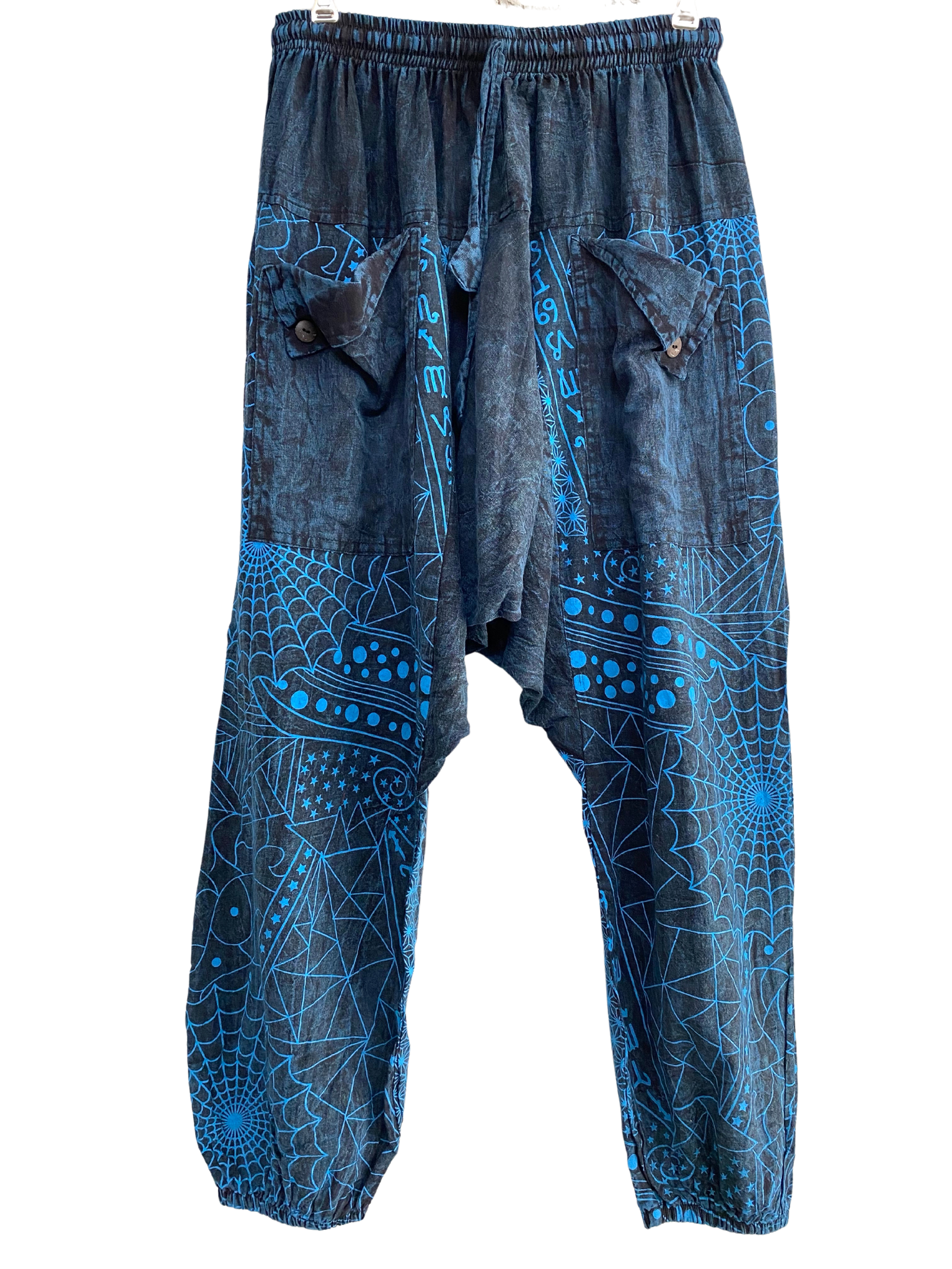 Cotton Zodiac/Web print Pants