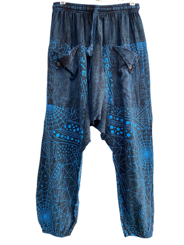Cotton Zodiac/Web print Pants