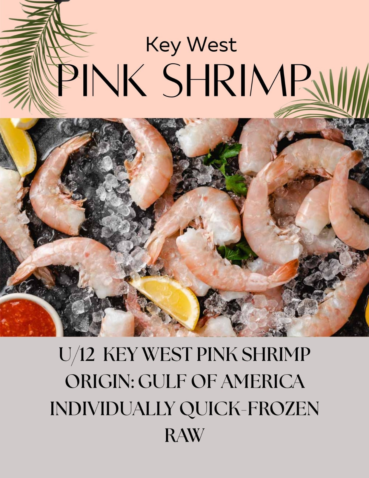 Key West Pink Shrimp |U/12 | Wild-Caught, Shell-On | 1-8 Lbs