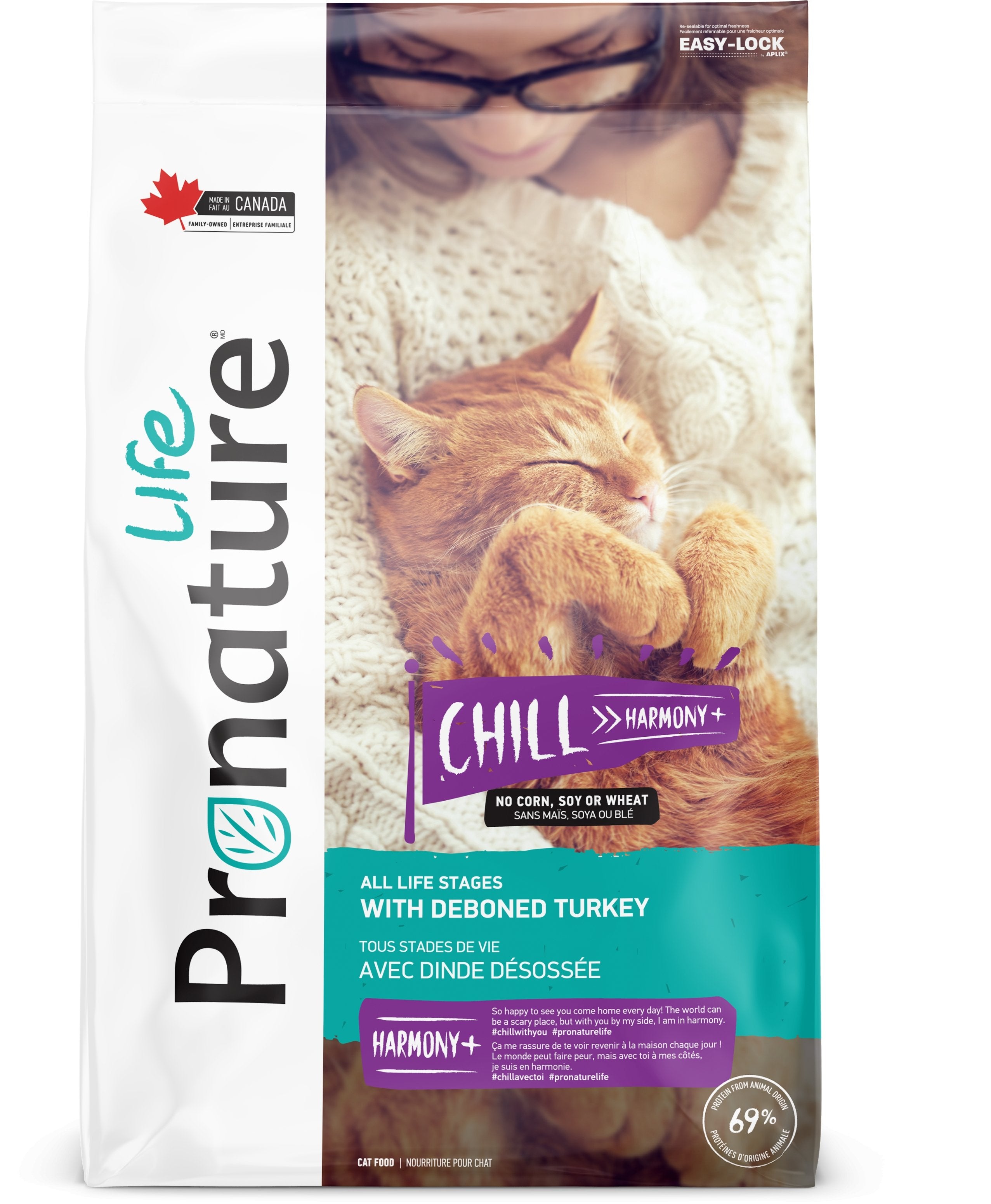 Nourriture Pronature Life Chill Harmony+ chat à la dinde - Boutique Le Jardin Des Animaux -Nourriture chatBoutique Le Jardin Des Animaux58732