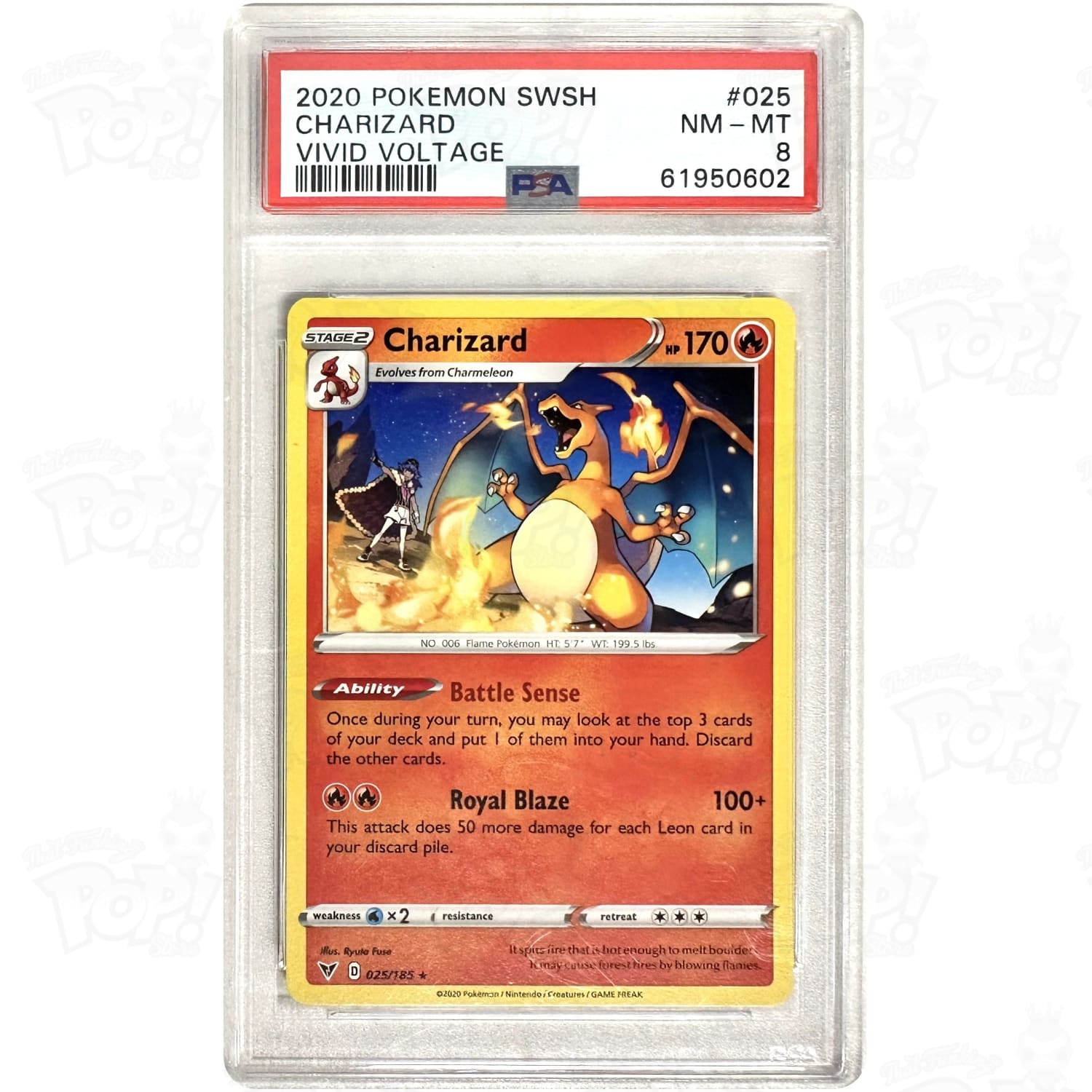 Pokemon Tcg: Charizard Vivid Voltage 025/185 Psa 8 Trading Cards